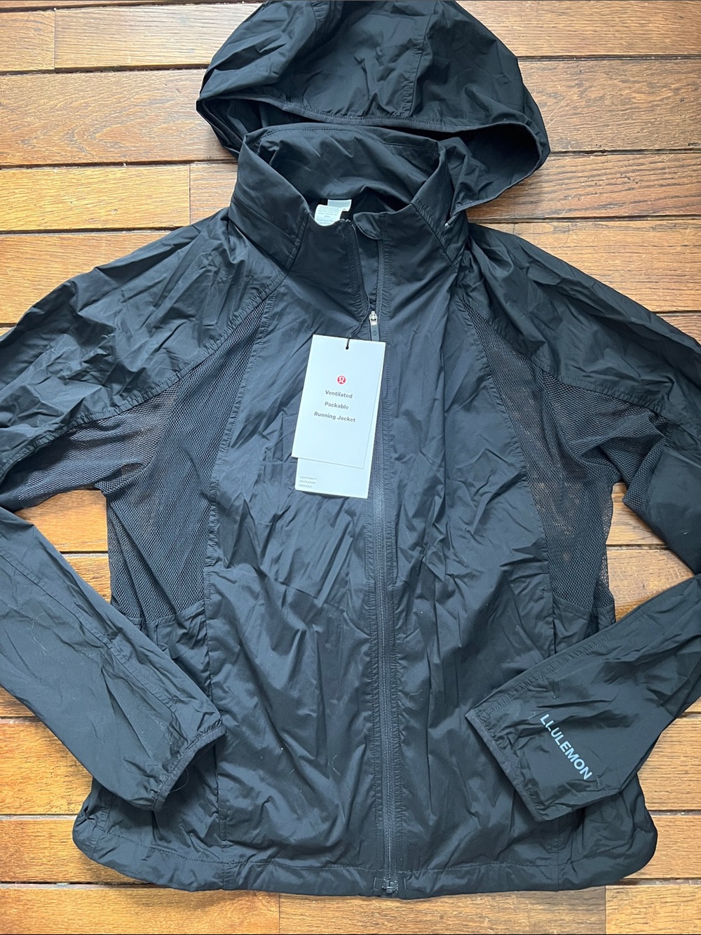Lululemon Black Ventilated Packable Running Jacket Size Small New With Tags NWT